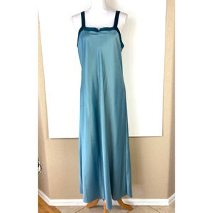 Teal Green Maxi Night Gown Judith Hart Sz M Gown Summer Sleeveless